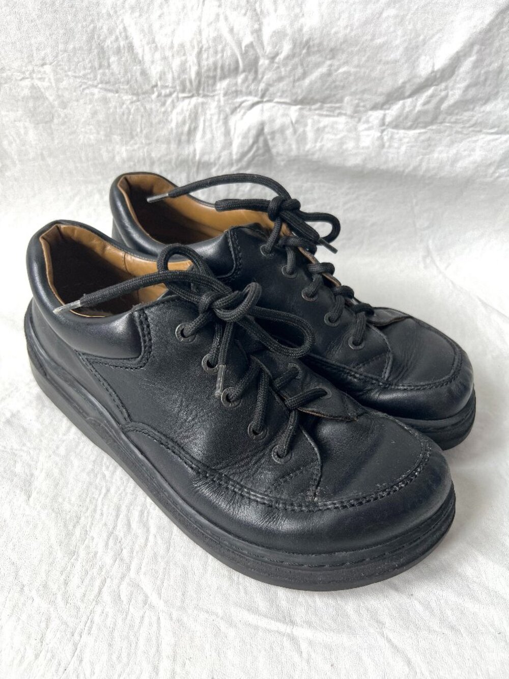 Footprints by Birkenstock oxfords black leather lace up shoes 42 mens 9 9.5
